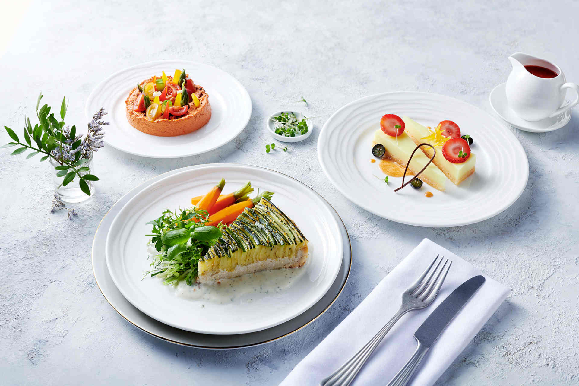 Vegane Speisen auf Flügen der Emirates © Emirates