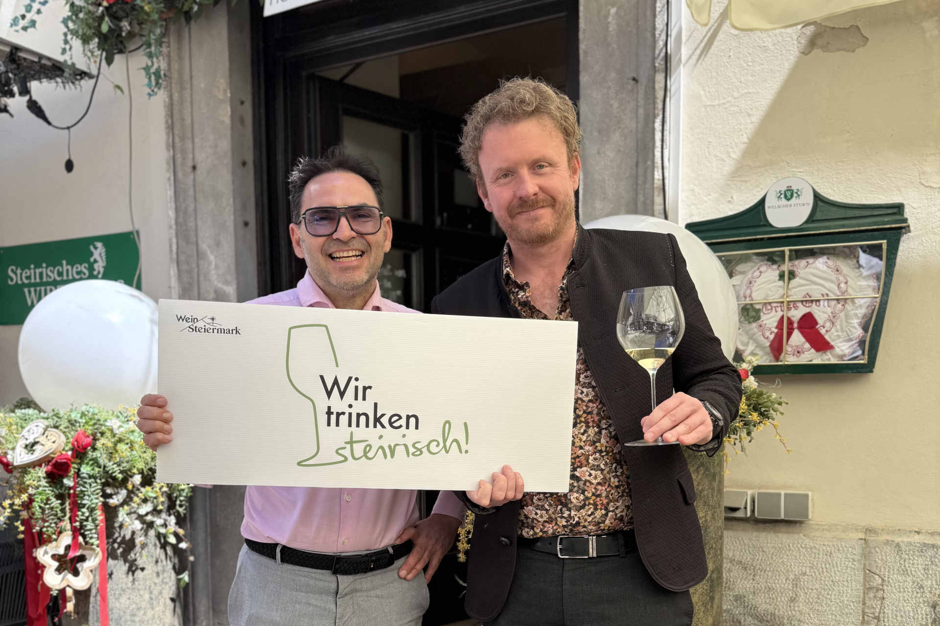 Stefan Potzinger (Obmann Wein Steiermark) und Georg Leitner (Welscher Stub´n) © Genusspunkt