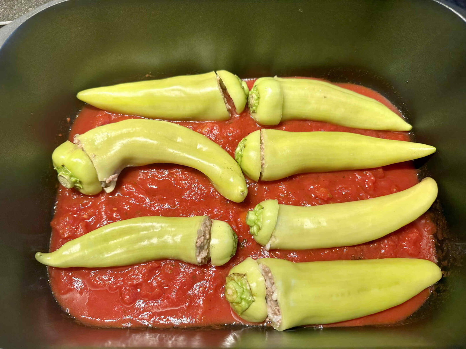 Gefüllte Paprika in der Zubereitung © Alexandra Gorsche