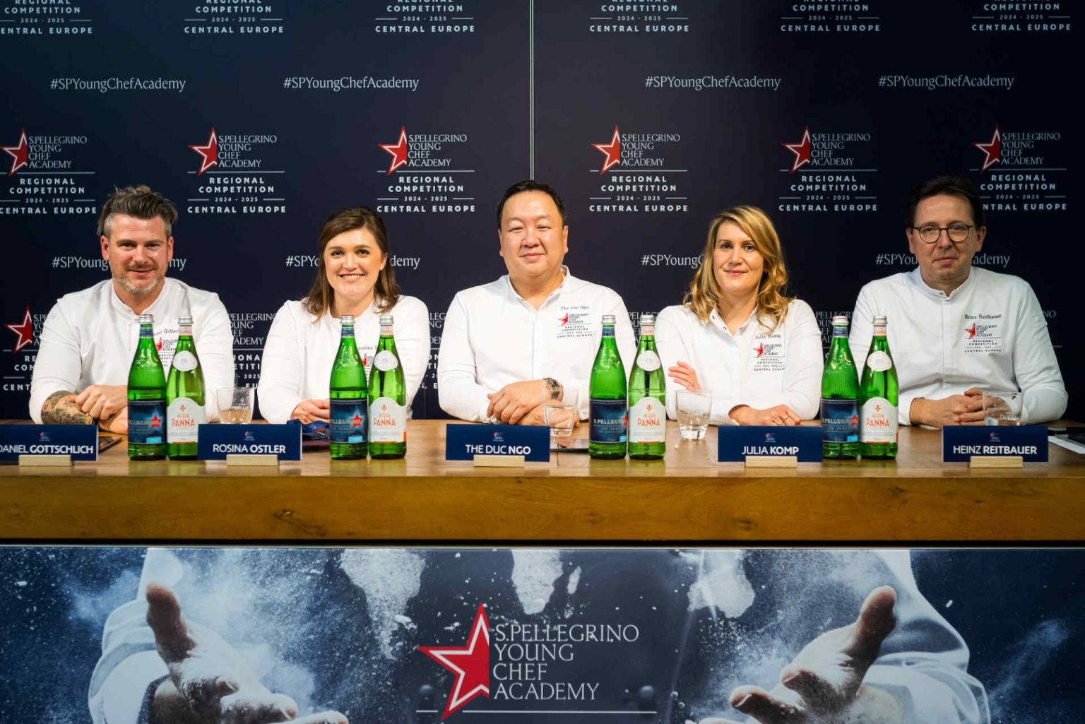 Die Jury (v.l.): Daniel Gottschlich, Rosina Ostler, The Duc Ngo, Julia Komp und Heinz Reitbauer © S.Pellegrino