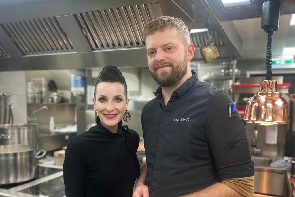 Alexandra Gorsche und Max Sampl, Küchenchef der Blauen Gans