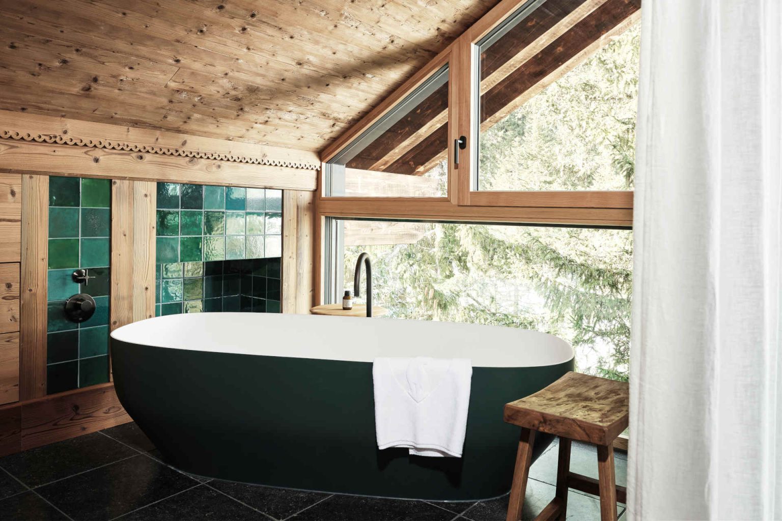 Das Bad im Chalet Loft © Lech Lodge