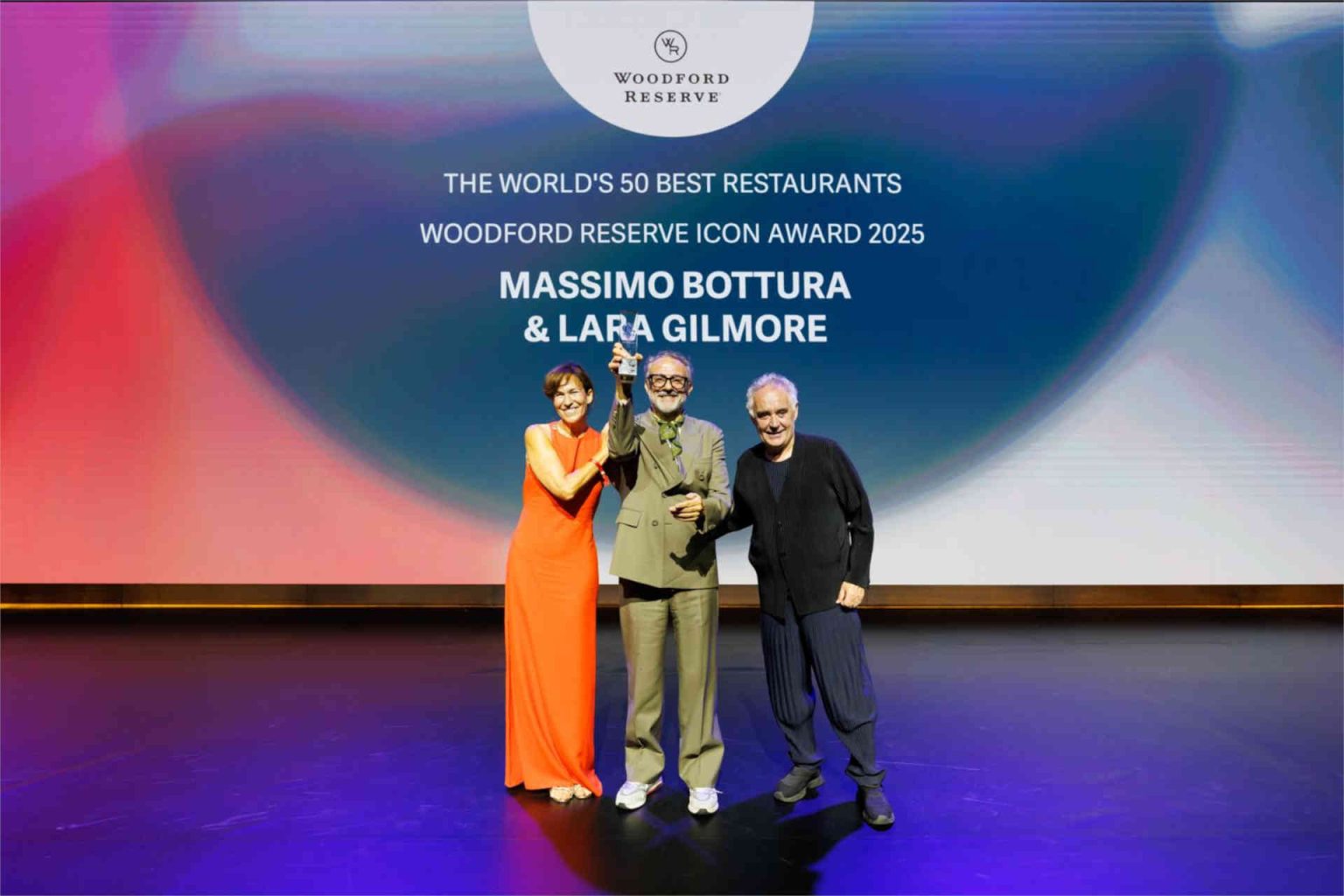 Massimo Bottura und Lara Gilmore werden mit dem Woodford Reserve Icon Award ausgezeichnet © World’s 50 Best Restaurants