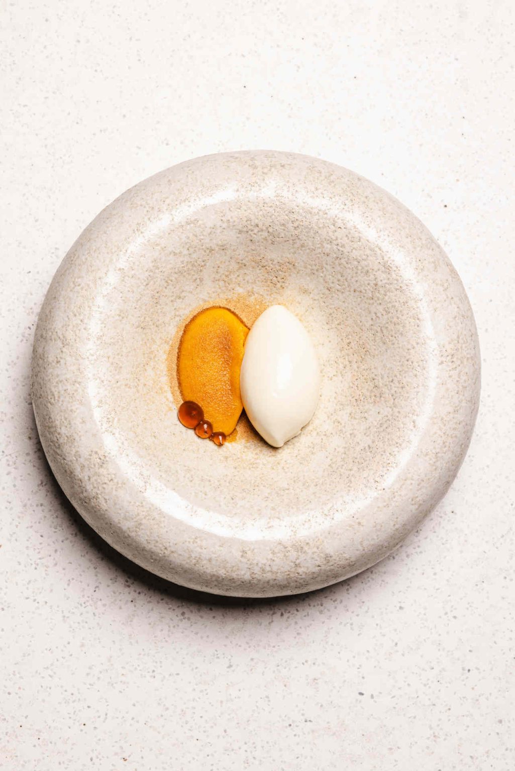 Marzipanaromen: Kürbiscreme, Marillenkerneis & Geröstetes Mehl © Florence Stoiber