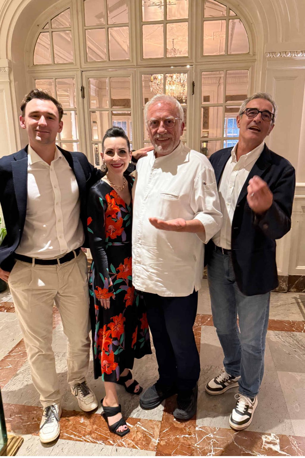 v. l.: Luca Felicetti, Alexandra Gorsche, Davide Scabin, Riccardo Felicetti © Genusspunkt