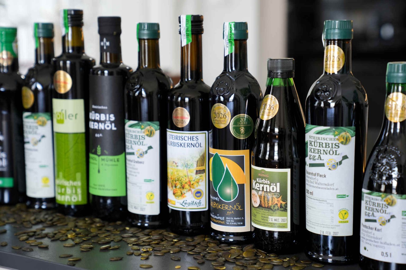 Die 20 besten Steirischen Kürbiskernöle g.g.A. wurden verkostet. © Gault&Millau / Stefan Donat